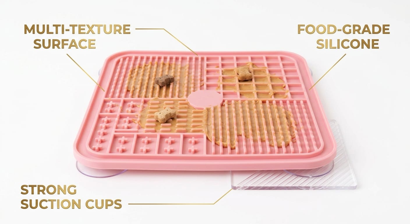 Dog Lick Mat – Slow Feeder & Anxiety Relief Mat