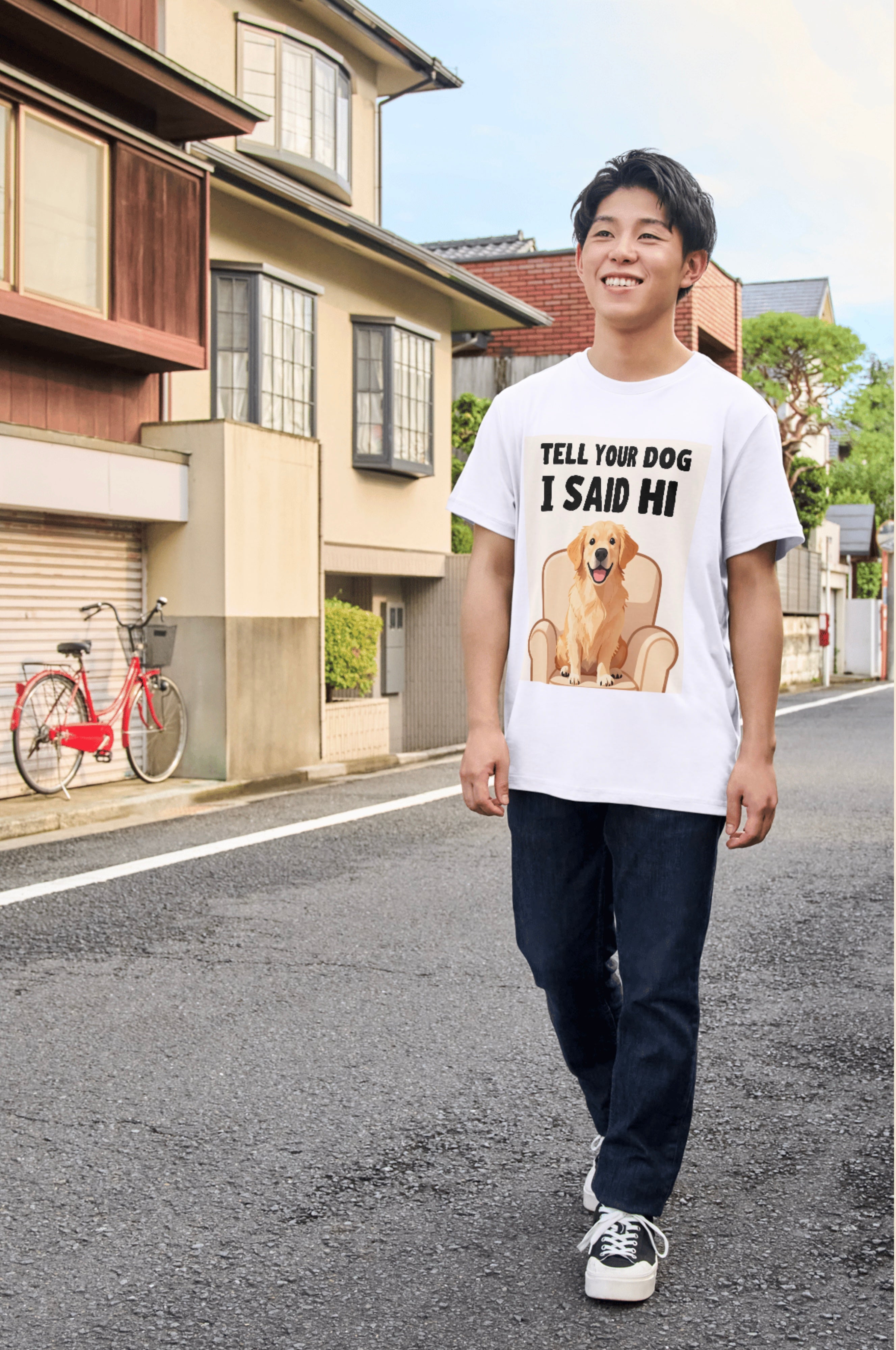 “Tell Your Dog I Said Hi” Funny Dog Lover T-Shirt