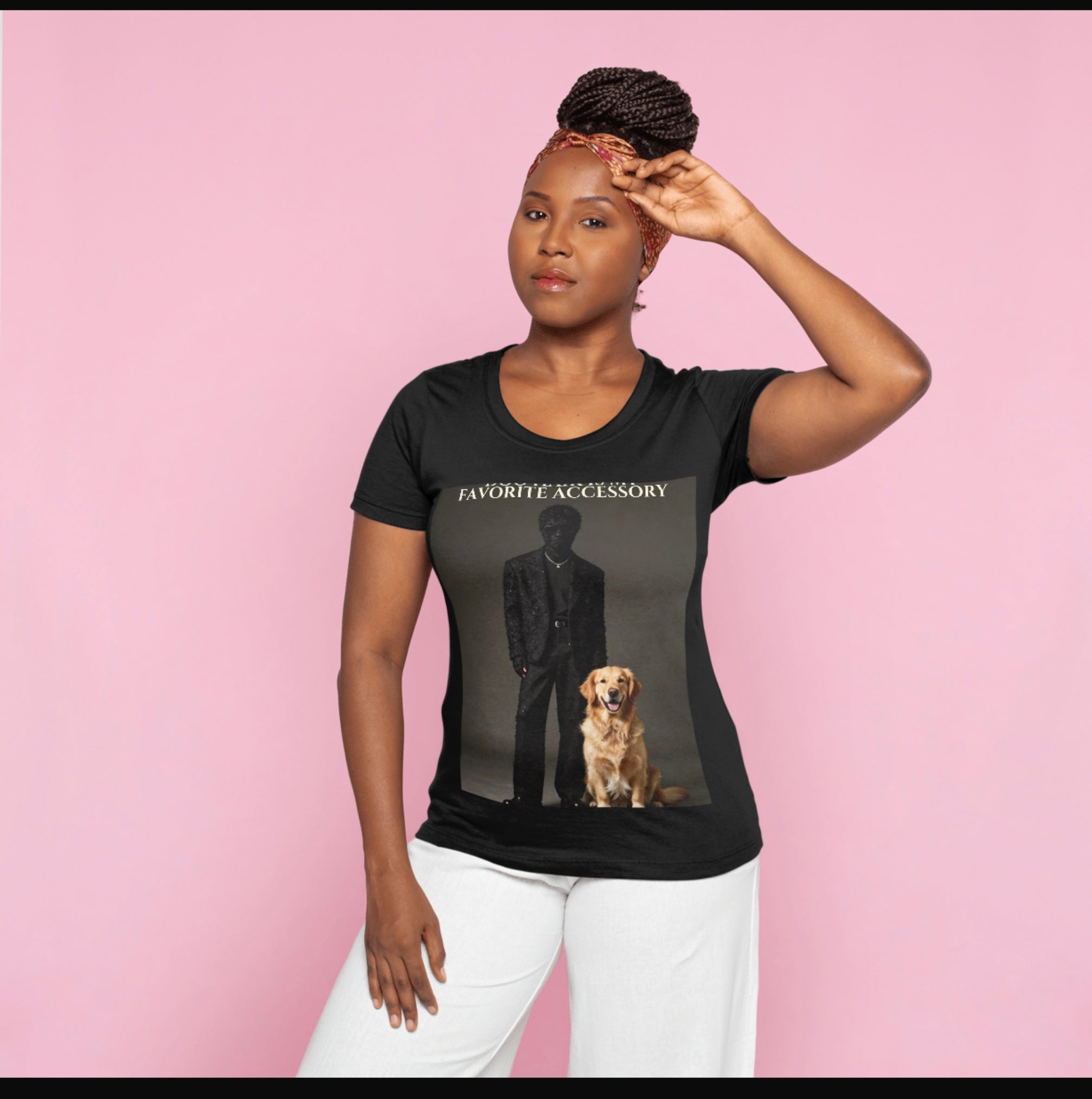 Dog Hair Is My Favorite Accessory" Back-Print Graphic Tee