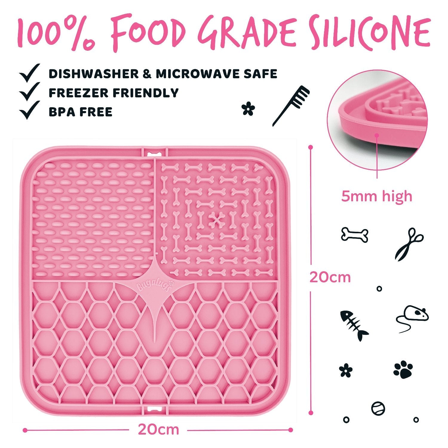 Dog Lick Mat – Slow Feeder & Anxiety Relief Mat