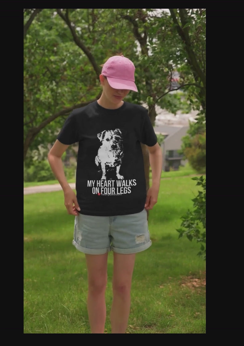 My Heart Walks on Four Legs – Dog Lover T-Shirt